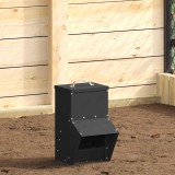 vidaXL Feeder pentru pui Negru 20 x 25 x 35 cm Oțel Laminat la Rece 874696
