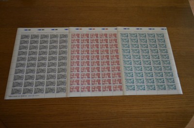 FRAGMENTE DIN COLUMNA LUI TRAIAN II LP1667 MNH SET IN COLI DE 50, TIRAJ 115.800 foto