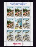 Cumpara ieftin ✅ 1982 Sao Tome-Principe " Expo.Fila PhilexFrance '82 " , trenuri/avioane , mcoala 4 serii+1 vinieta , Michel 762/763 cota 60 &euro; ! , MNH