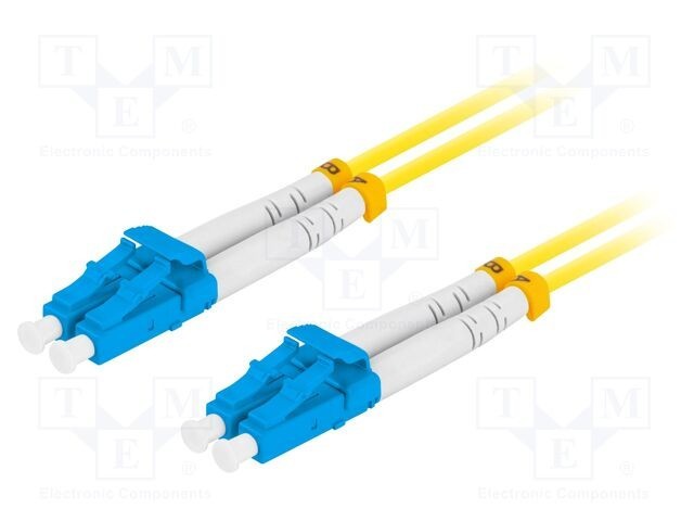 Patch cord fibră optică LC/UPC 5m galben LANBERG LSZH