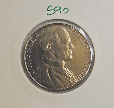 590 Vatican 100 Lire - John Paul II (Naming of the Animals) 1988 KM#209, excelenta foto