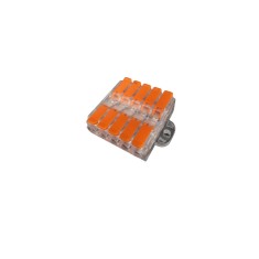 Conector legatura Doza 5 Poli, Dublu, KV226 transparent, 41A 450V 0.5-6mm2