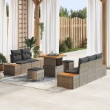 Cumpara ieftin Set de canapele pentru grădină cu pernă 8 pcs Gri Rattan poli