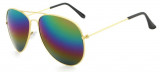 Ochelari de soare Aviator - 3 nuante cu reflexii - Gold, THEICONIC