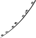 Ornament bara Mercedes Clasa C (W206), 06.2021-, Model AMG, montare fata, stanga, lucios; vopsit negru lucios; inferior, B-Series, 2068854302