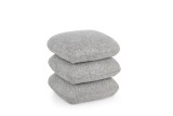 Cumpara ieftin Puf structura lemn textil buclat gri Antara 44.5x44.5x44.5h