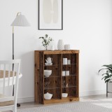 vidaXL Dulap Lemn vechi Lemn și sticlă 81 x 37 x 100 cm Dulap lateral