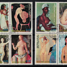 GUINEEA ECUATORIALA 1975 - Picturi , Nuduri / serie completa ( 2 imagini)