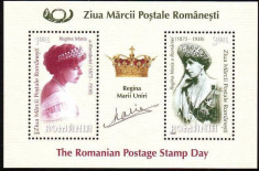 ROMANIA 2008 ZIUA MARCII - Regina Maria - Bloc cu 2 timbre LP.1815b MNH** foto
