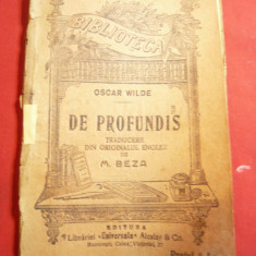 Oscar Wilde - De Profundis -interbelica BPT 938 ,trad. M.Beza ,88 pag ,Libr.Univ
