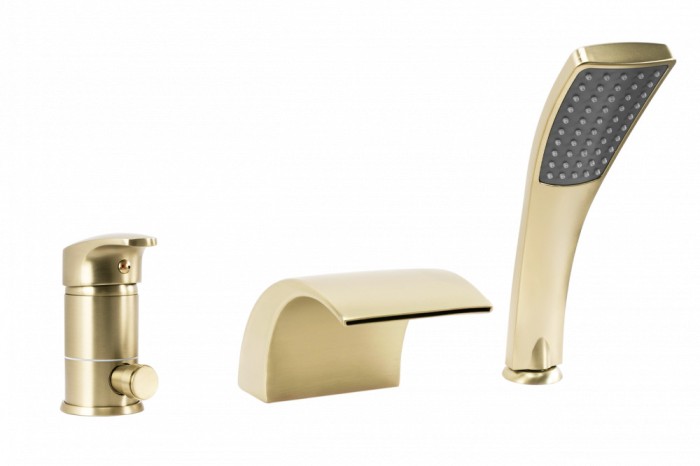 Baterie pentru cadă Rea Riven Brush Gold