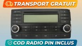 Radio CD Original VW Touareg 7L T5 Delta 7L6035195B + Cod PIN Deblocare Decodare + Transport Gratuit