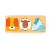 Puzzle incastru - Forme animale si culori