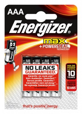 Set 4 Baterii Energizer Alcaline MAX R03/AAA 30500007 foto