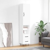vidaXL Dulap &icirc;nalt, alb, 34,5x34x180 cm, lemn prelucrat