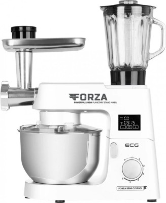Robot de bucatarie ECG FORZA 5500 Giorno Bianco, 1500 W, 6,5 litri, panou de control tactil, sistem de amestecare planetar foto