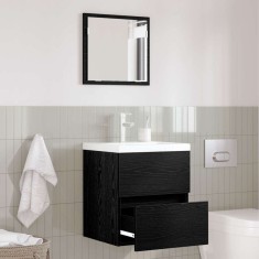 vidaXL Dulap de Baie Stejar Negru 41 x 38.5 x 45 cm Lemn compozit