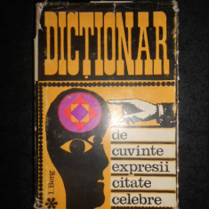 I. BERG - DICTIONAR DE CUVINTE, EXPRESII, CITATE CELEBRE (1969, ed. cartonata)