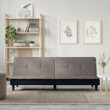 VidaXL Canapea extensibilă, gri taupe, material textil