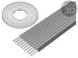 Cablu bandă neecranat 10x30AWG 0,635mm gri 100FT