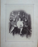 Fotografie pe carton , Voluntarii Corpului Magheru la Campina in 1896