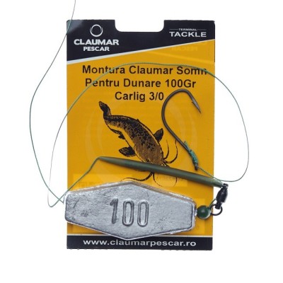 Montura Claumar Somn Pentru Dunare Plumb 100g Carlig 3/0 foto