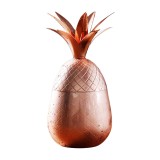 Pahar, de cocktail, model Ananas, Cooper, otel inoxidabil, durabil si rezistent, 500 ml, perfecta pentru servirea bauturilor rafinate, 19.5 x 8 cm