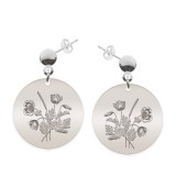 Flora - Cercei personalizati buchet flori cu tija din argint 925