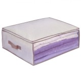 Husă Depozitare Pliabilă, Model Fără Brand, Ecru, Dimensiuni 60x45x20 cm, Material Polipropilenă, Oem