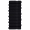 Set 10 Prosoape Maini Negre Bumbac 100% 50x100 cm vidaXL, Absorbante, Oeko-Tex, Lavabile