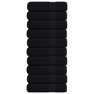 vidaXL Prosoape de m&amp;acirc;nă 10 buc Negru 50x100 cm 360 g/m&amp;sup2; 100% bumbac 136952 foto