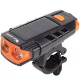 Cumpara ieftin Far bicicleta LED 120 Lumen incarcare solara, USB, claxon, IPF