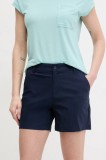 Columbia pantaloni scurți outdoor Leslie Falls culoarea albastru marin, uni, medium waist, 2126061