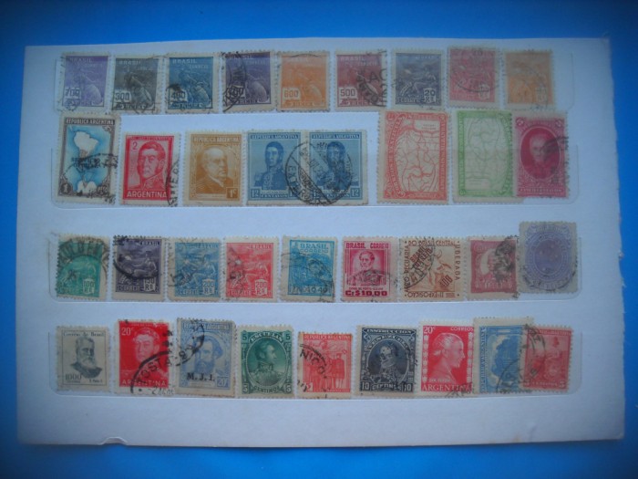 HOPCT LOT NR 552 - 35 TIMBRE VECHI-AMERICA LATINA-STAMPILATE/STAMPILAT