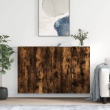 vidaXL Dulapuri montate pe perete, 2 buc, stejar afumat, 69,5x34x90 cm
