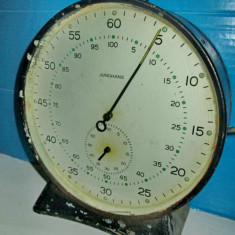 5804-I-Ceas Art Deco Stoper Cronometru Junghans de Laborator, functional.
