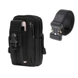 Set tactic format din borseta militara si centura militara, supravietuire, camping, multifunctional - Negru, Dactylion