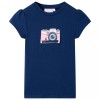 Tricou pentru copii, bleumarin, 140, vidaXL