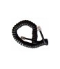 Cablu telefonic RJ10 spiralat 2.1m negru, Generic