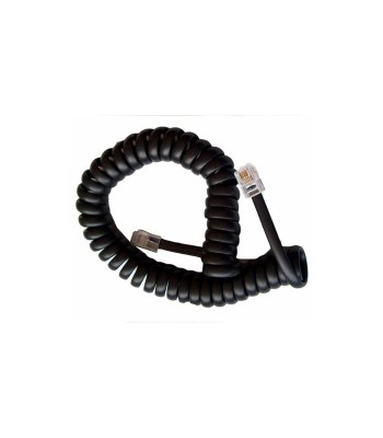 Cablu telefonic RJ10 spiralat 2.1m negru foto