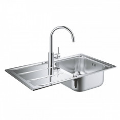 Chiuveta bucatarie + Baterie Concetto Grohe Inox foto