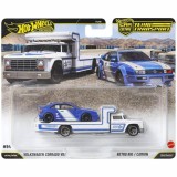 Transportator cu masinuta Hot Wheels, Car Culture Team Transport, Volkswagen Corrado VR6 si Retro Rig, JHX95