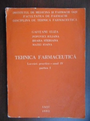 Tehnica farmacautica (partea I)- Matei Ioana foto