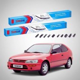 Cumpara ieftin Ștergătoare Toyota Corolla E10 Hatchback 1992-1997 | Set Față Flat Premium &ndash; TeamCar&reg;