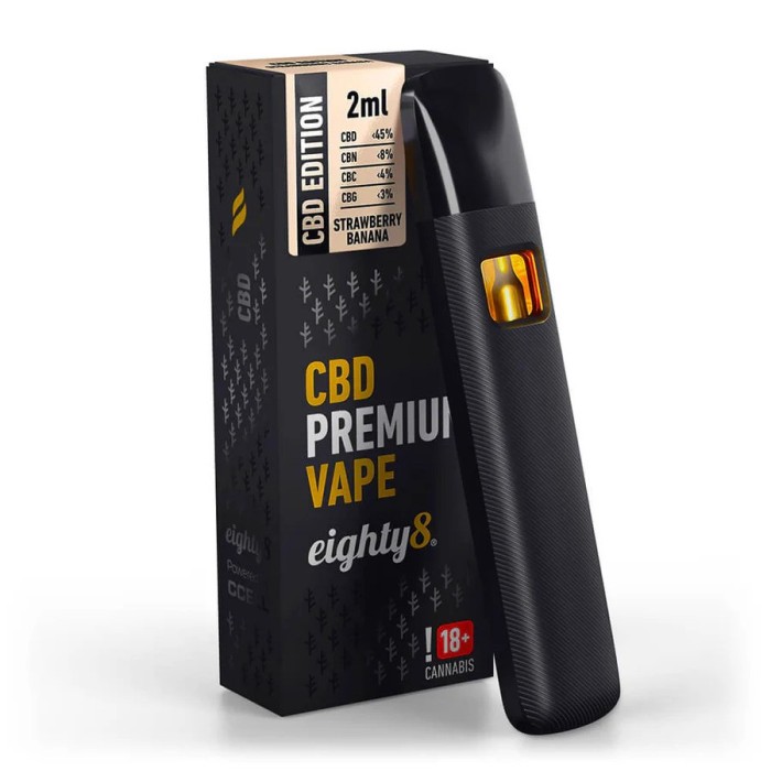 Vaporizator CBD Eighty8 Strawberry Banana 45% CBD 0,5ml