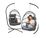 Balansoar suspendat de gradina Cocoon, 192 cm, gri, Lean 30645
