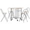 Set masa si scaune de bucatarie pliabile din MDF, 5 piese