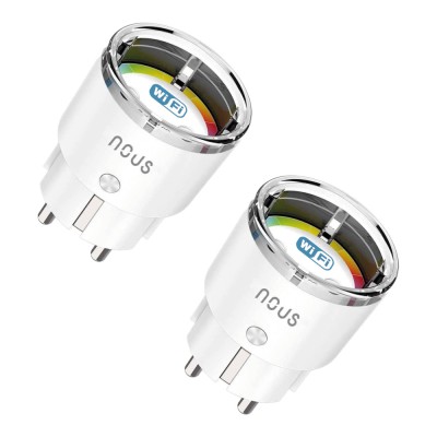 Set 2 prize inteligente WiFi NOUS A1, 15A, Monitorizare energie foto