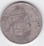 UNGARIA 1 Forint 1878, Europa, Argint