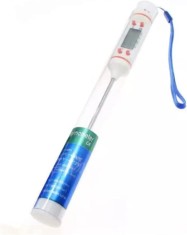 Termometru Digital cu Sonda Metalica de Insertie, Alimentar pentru Mancare si Bauturi, cu, Afisaj LCD, Oprire Automata, Interval de Masurare -50&deg;C 300